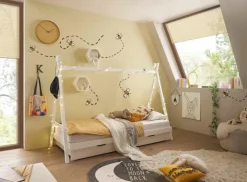 BEGABINO Kinderbetten|Kinderbetten-Bett Sora 90 x 200 cm Weiß
