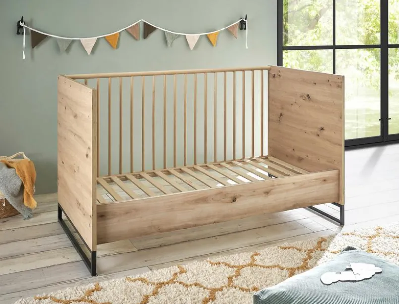 Babybetten|Babybetten|BEGABINO Bettseiten Marseille 2er Set Artisan-Eiche