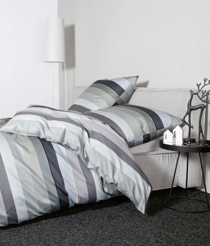 Bettwäsche|Janine Design Bettwäsche J.D. 135 x 200 cm Platin Graphit