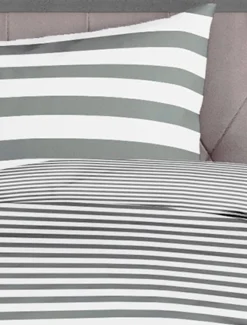 Casea Bettwäsche-Bettwäsche Malagas 135 x 200 cm Silber