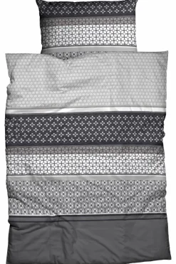 Bettwäsche|Collection Noblesse Bettwäsche Poupy 155 x 220 cm Anthrazit / Grau