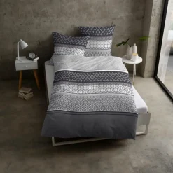 Bettwäsche|Collection Noblesse Bettwäsche Poupy 155 x 220 cm Anthrazit / Grau