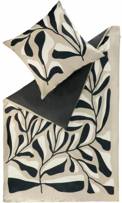SCHÖNER WOHNEN-Kollektion Bettwäsche-Bettwäsche Plant 155 x 220 cm Anthrazit