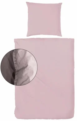 Bettwäsche-Bettwäsche Stonewashed 135 x 200 cm Rose