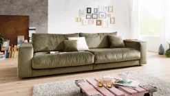 Sormani Sofas & Couches-Bigsofa Bergamo Oliv Velvet