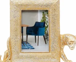 KARE DESIGN Bilderrahmen-Bilderrahmen Leopard 27,5 x 22,5 cm Gold