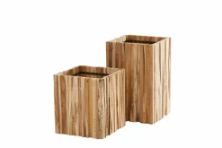 idyl Pflanzenkübel & Blumentöpfe-Blumentopf Reivo 45 x 50 x 45 cm Teak