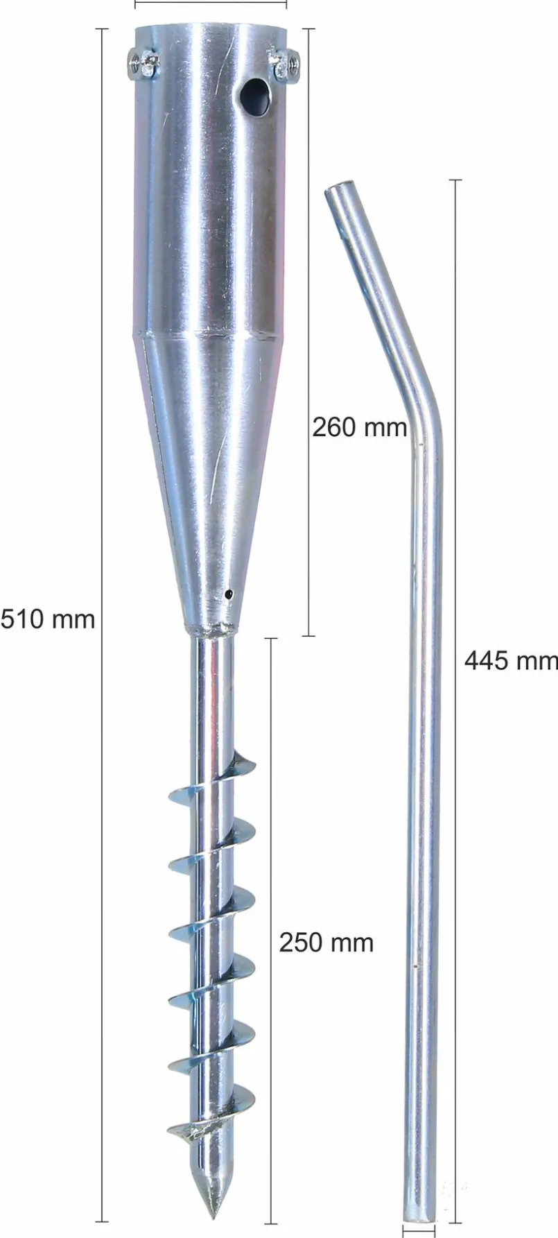 Schneider Schirme Zubehör-Bodendübel Für Sonnenschrim Silber