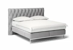 JOOP! Betten-Boxspringbett Chesterfield 180 x 200 cm Hellgrau