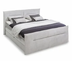 Betten-Boxspringbett Elma 160 x 200 cm Silver