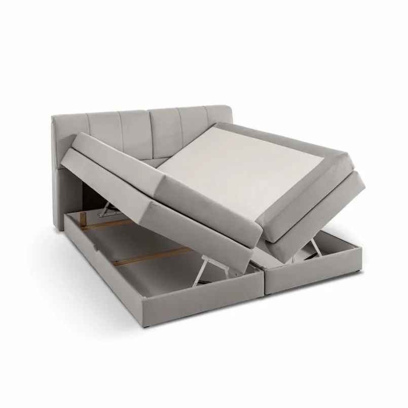 Betten-Boxspringbett Luna 180 x 200 cm Grau