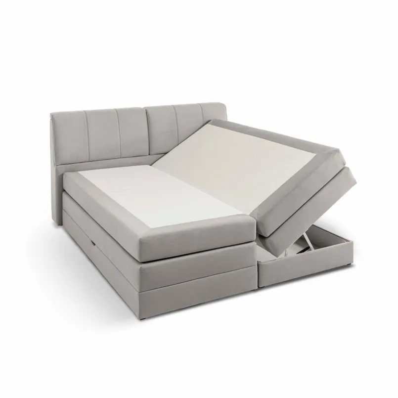 Betten-Boxspringbett Luna 180 x 200 cm Grau