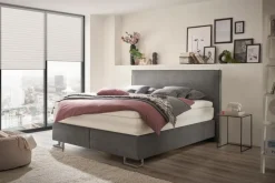 hapo Betten-Boxspringbett Bahia 180 x 200 cm Dunkelgrau