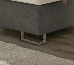 hapo Betten-Boxspringbett Bahia 180 x 200 cm Dunkelgrau