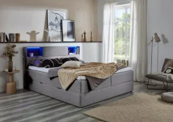 meise.möbel Jugendbetten|Jugendbetten-Boxspringbett Caja 180 x 200 cm Hellgrau