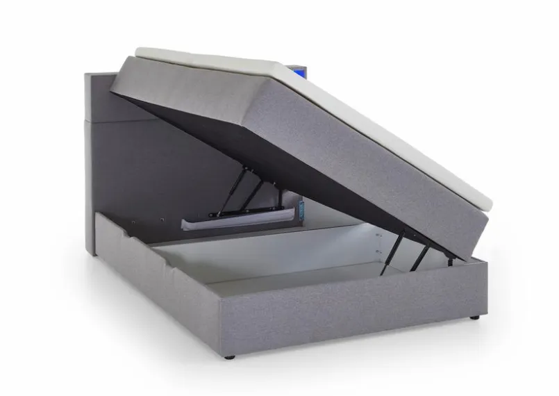 meise.möbel Jugendbetten|Jugendbetten-Boxspringbett Caja 120 x 200 cm Hellgrau