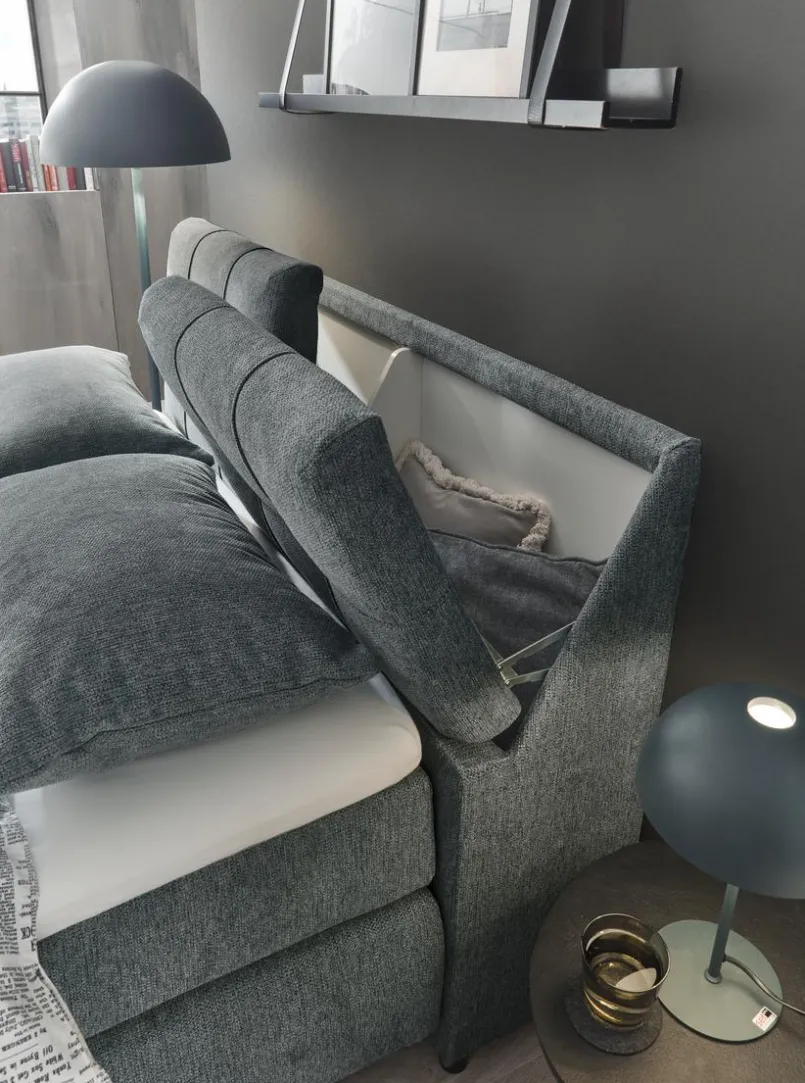 set one by Musterring Betten-Boxspringbett Fairfield 140 x 200 cm Anthrazit