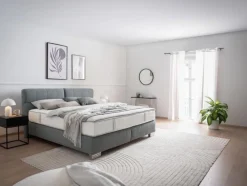 ADA Premium Betten-Boxspringbett Hamilton 180 x 200 cm Grau