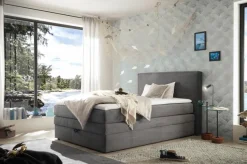 Betten-Boxspringbett Janett 140 x 200 cm Grau