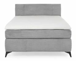Betten| Boxspringbett Jodie 140 x 200 cm Hellgrau