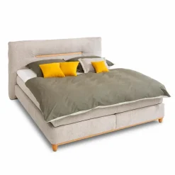 MAISON Betten-Boxspringbett Kansas City 160 x 200 cm Beige