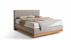 MAISON Betten-Boxspringbett Kansas City Luxe 180x200 cm Grau