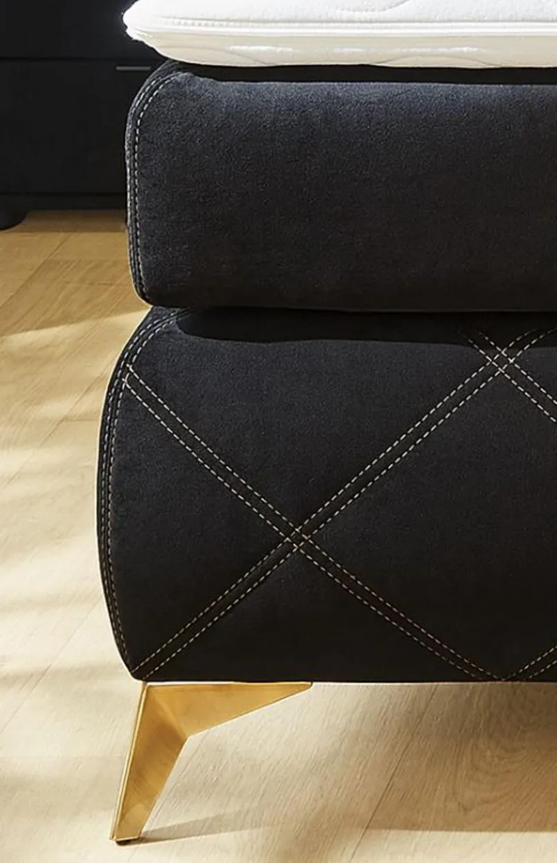 Betten-Boxspringbett Lin Mix 180 x 200 cm Schwarz