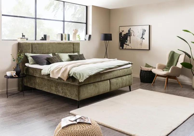 Betten| Boxspringbett Lucio 180 x 200 cm Grün