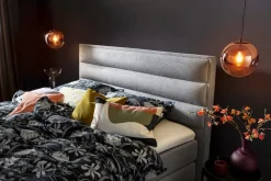 Betten|SCHÖNER WOHNEN-Kollektion Boxspringbett Portofino 180 x 200 cm Hellgrau