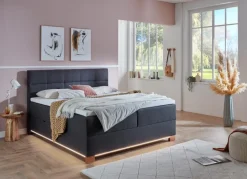 meise.möbel Betten-Boxspringbett Rimini 180 x 200 cm Anthrazit