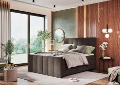 Betten-Boxspringbett Vertical 180 x 200 cm Schwarz