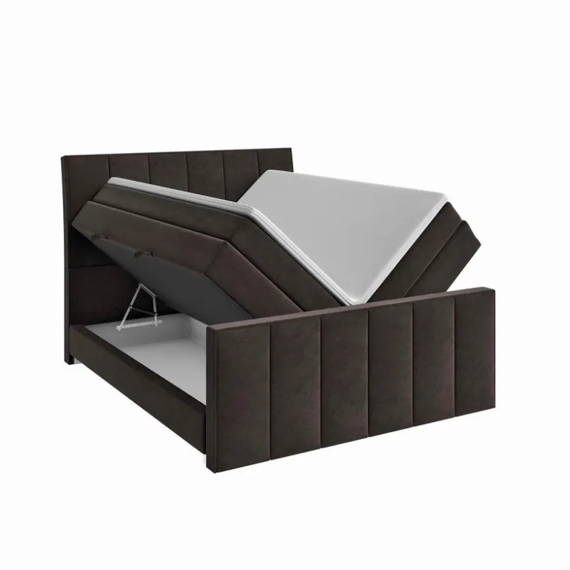 Betten-Boxspringbett Vertical 180 x 200 cm Schwarz