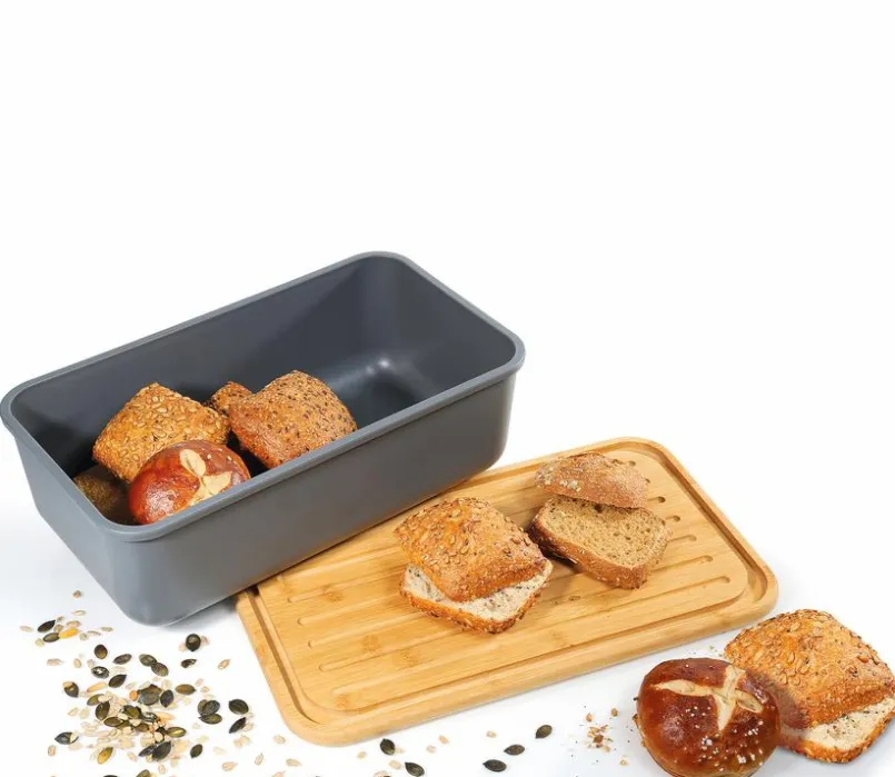 Zassenhaus Brotkästen & Brotkörbe-Brotkasten Loft 40 cm Grau