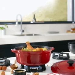 Bräter|STAUB Bräter mit Deckel La Cocotte 28 cm Rot