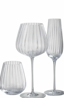 DAHEIM Gläser-Champagnerglas Streifen Transparent