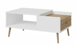 FORTE Couchtische-Couchtisch Harllson Weiß / Eiche
