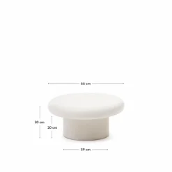 Loungetische|Couchtische|Kave Home Couchtisch Addaia Ø 66 cm Weiß