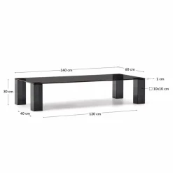 Kave Home Couchtische-Couchtisch Adularia Dunkelgrau