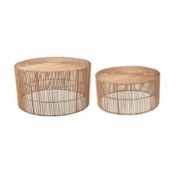 Kave Home Couchtische-Couchtisch Elmima 2er Set Natur
