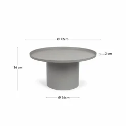 Kave Home Couchtische-Couchtisch Fleksa Grau