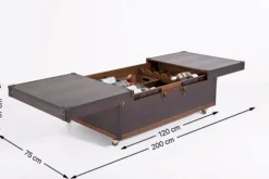 KARE DESIGN Couchtische-Couchtisch Globetrotter 75167 Braun