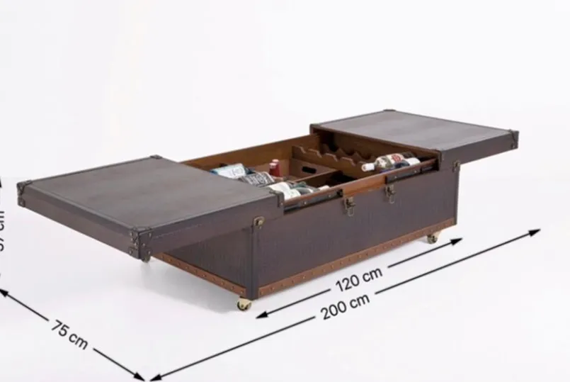 KARE DESIGN Couchtische-Couchtisch Globetrotter 75167 Braun