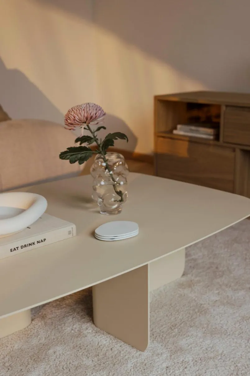 Metallbude Couchtische-Couchtisch Livia Cashew