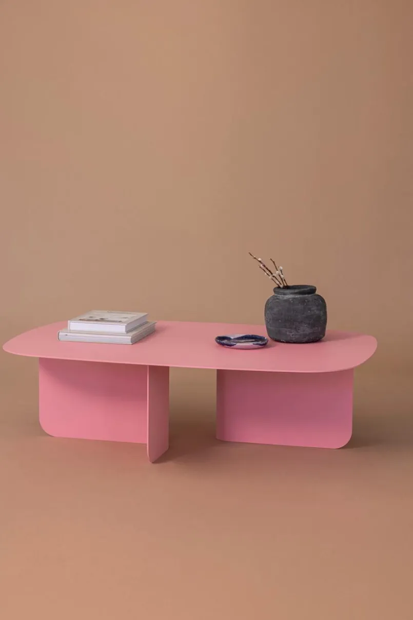 Metallbude Couchtische-Couchtisch Livia Pink