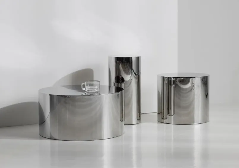 Couchtische|INNOVATION LIVING Couchtisch Tin Drum 40 Silber