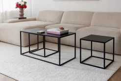 Couchtische|Metallbude Couchtisch-Set Tre Semnia Schwarz