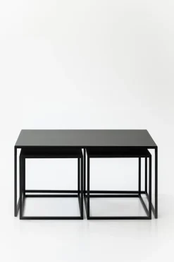 Couchtische|Metallbude Couchtisch-Set Tre Semnia Schwarz