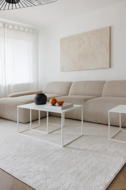 Metallbude Couchtische-Couchtisch-Set Tre Semnia Weiß