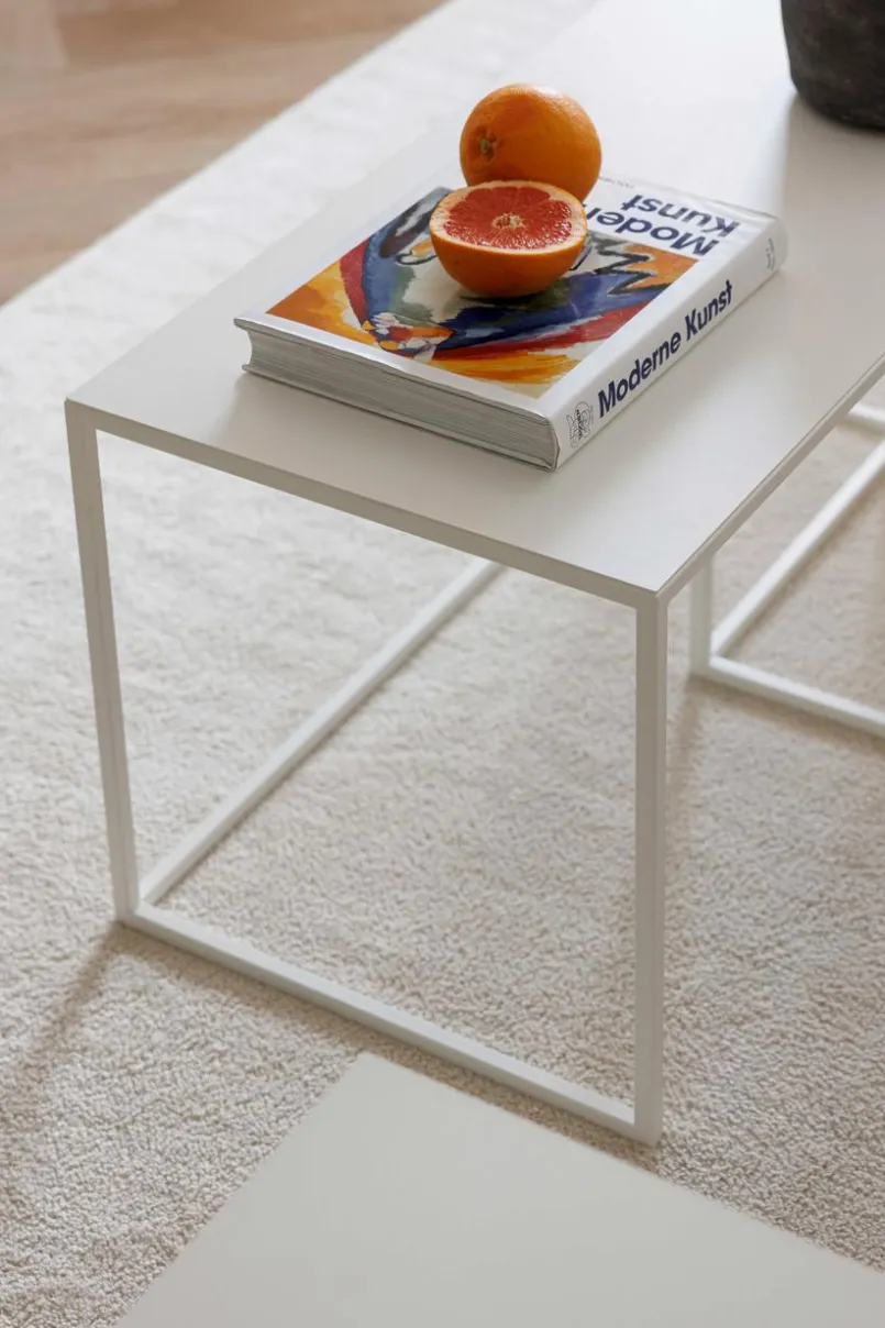 Metallbude Couchtische-Couchtisch-Set Tre Semnia Weiß