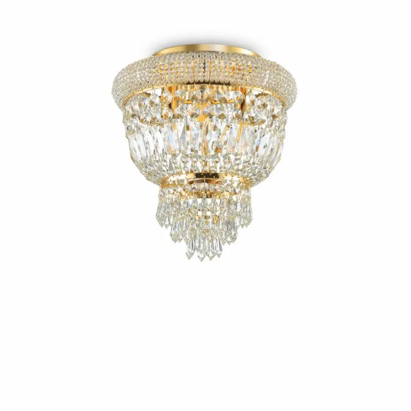 IDEAL LUX Deckenleuchten-Deckenleuchte Dubai Gold